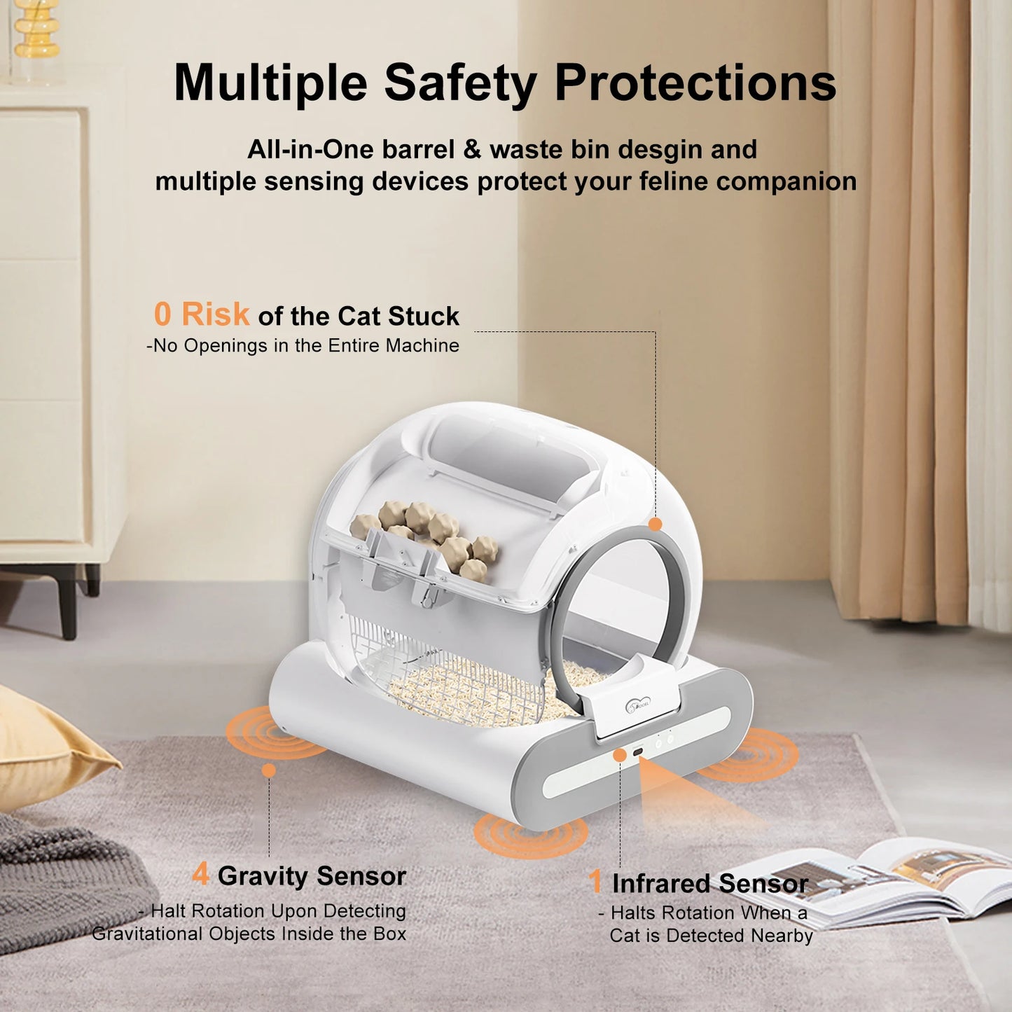 DOEL Auto Self Cleaning Cat Litter Box With App Control