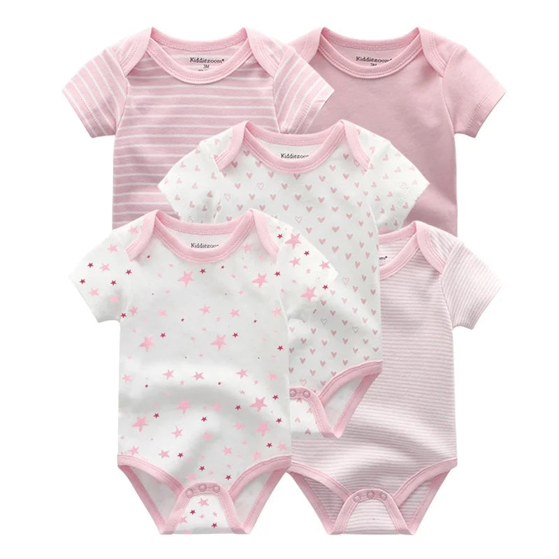 Kiddiezoom Summer 5 Piece Bodysuits deliver cozy, cute comfort for your little one, making every warm-day outfit easy to love and quick to change.