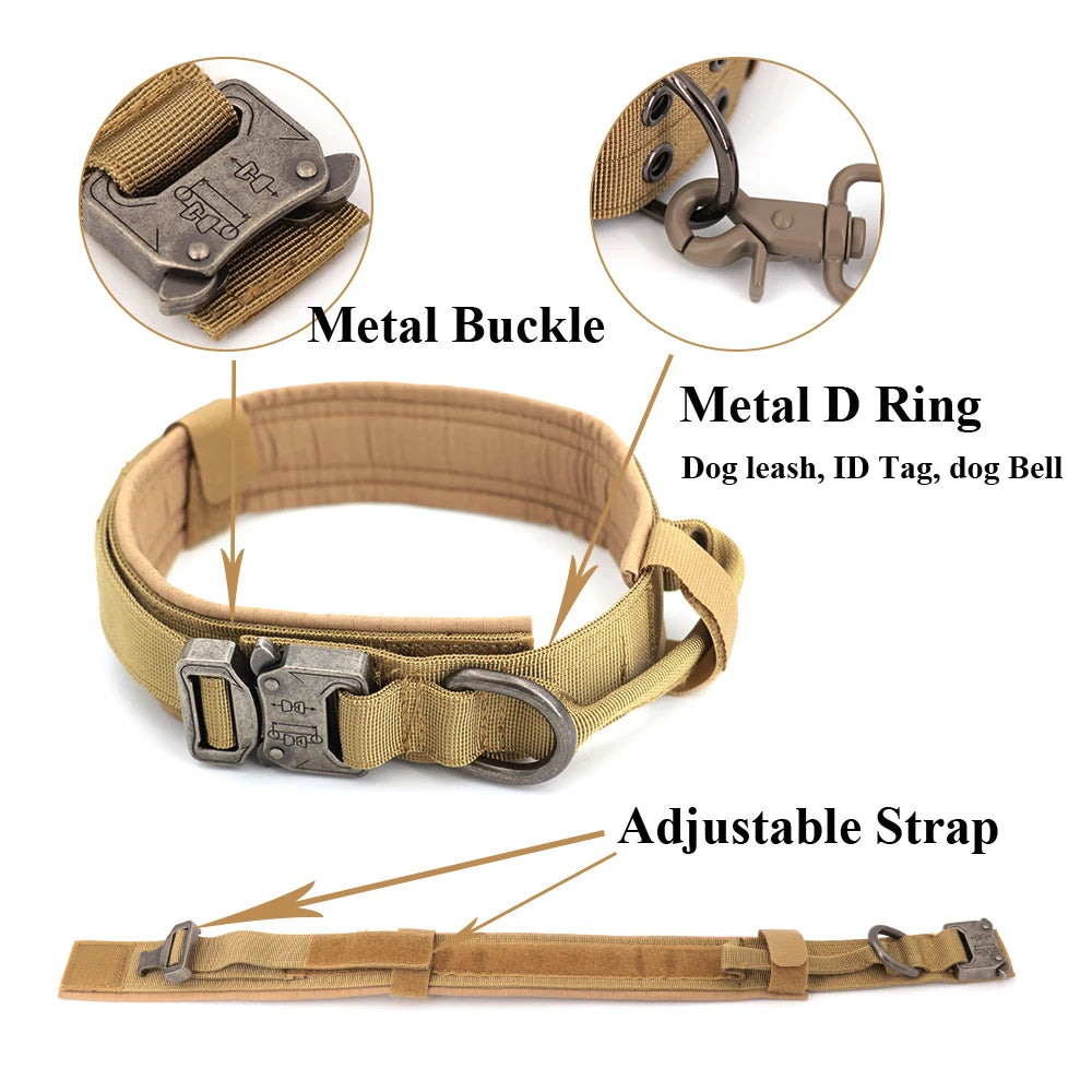 Large Dog Harness and Leash Set for German Shepherd and Malinois Training Walking Vest Collar for Medium and Large Dogs