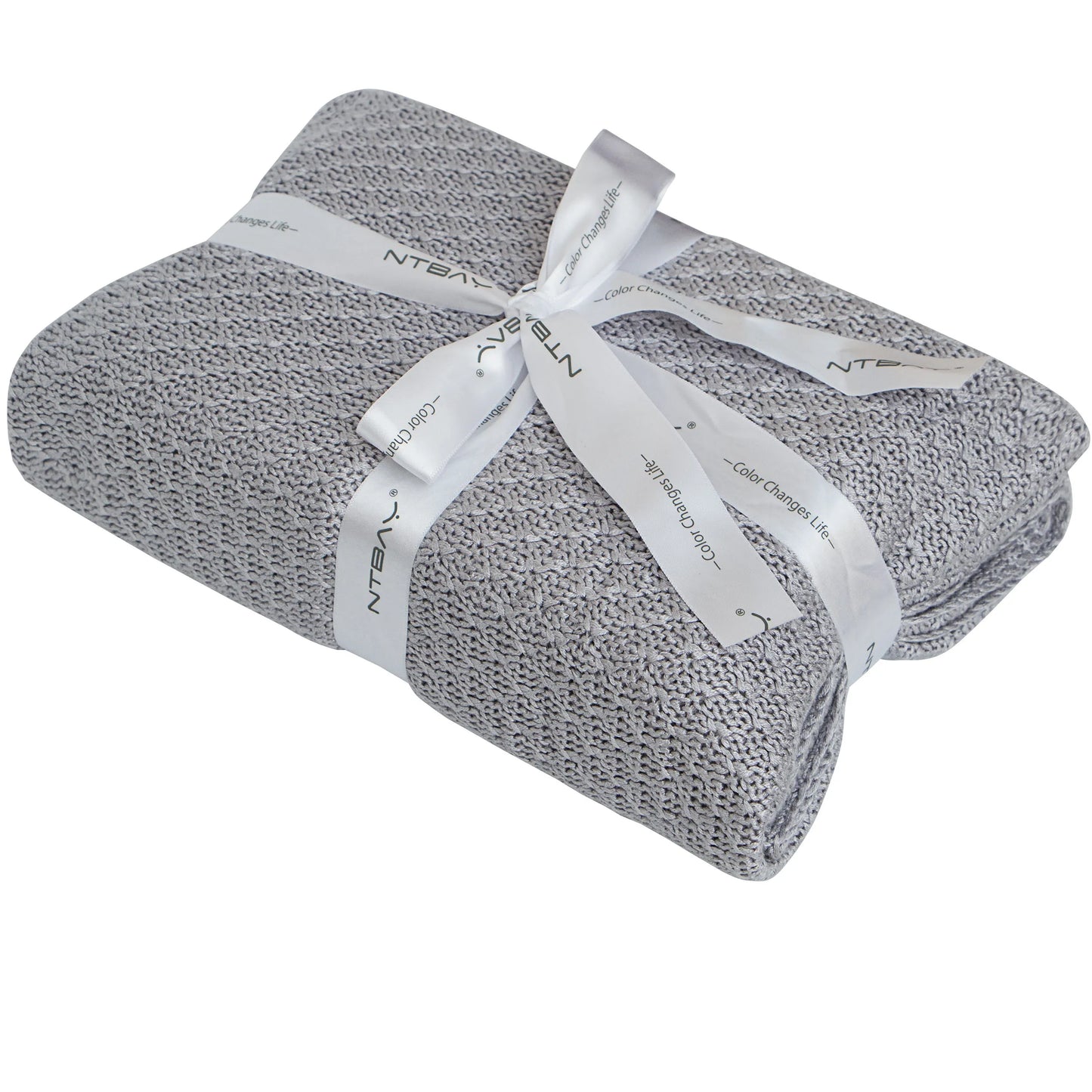 Ntbay Natural Bamboo Cable Knit Toddler Blanket Soft and Cooling Touch Baby Blanket 100 Percent Bamboo Fiber 75 x 100 cm