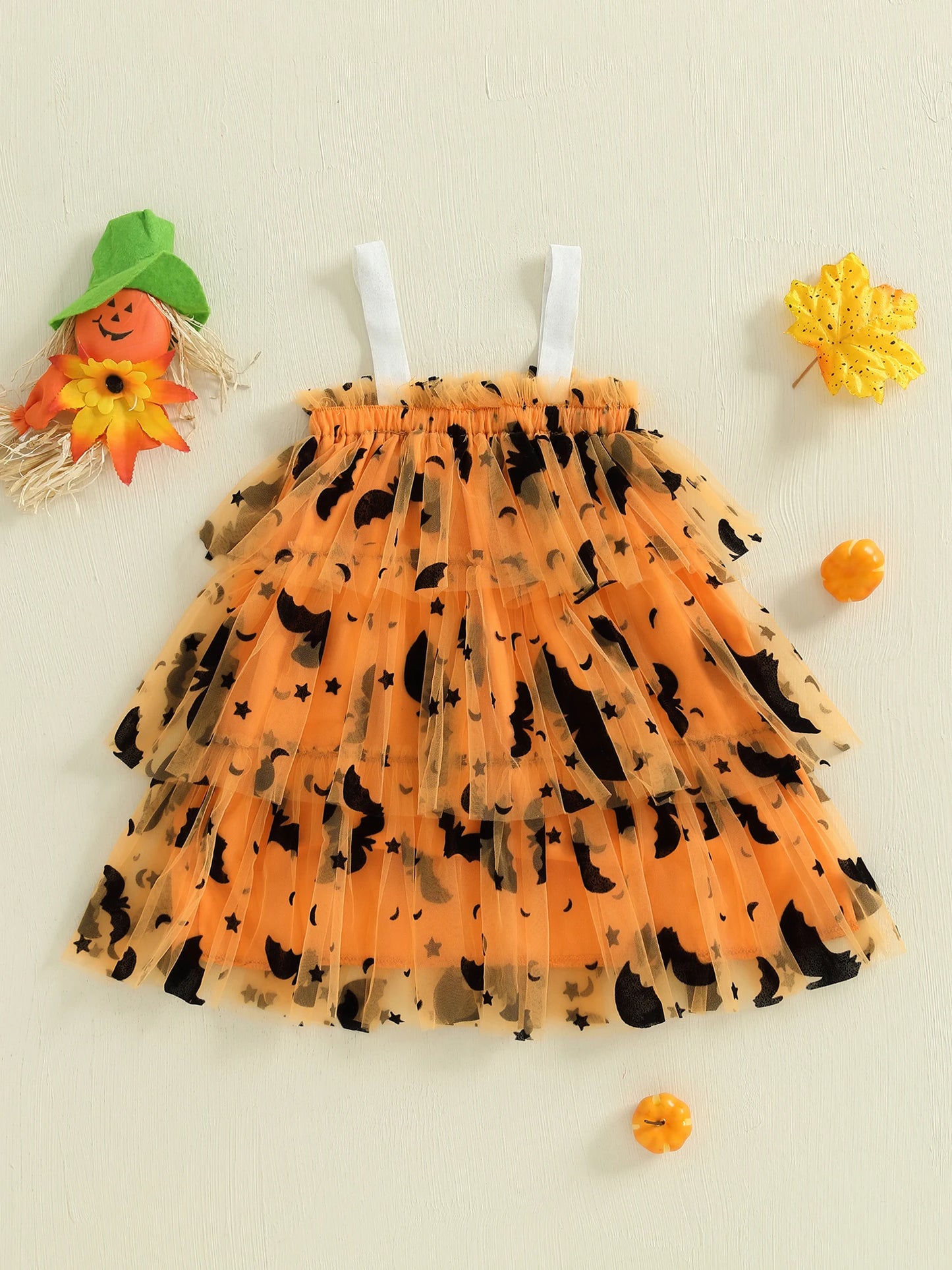 Girls Halloween Witch Costume With Hat Broom Purple