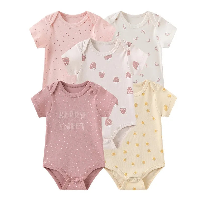 Kiddiezoom Summer 5 Piece Bodysuits deliver cozy, cute comfort for your little one, making every warm-day outfit easy to love and quick to change.