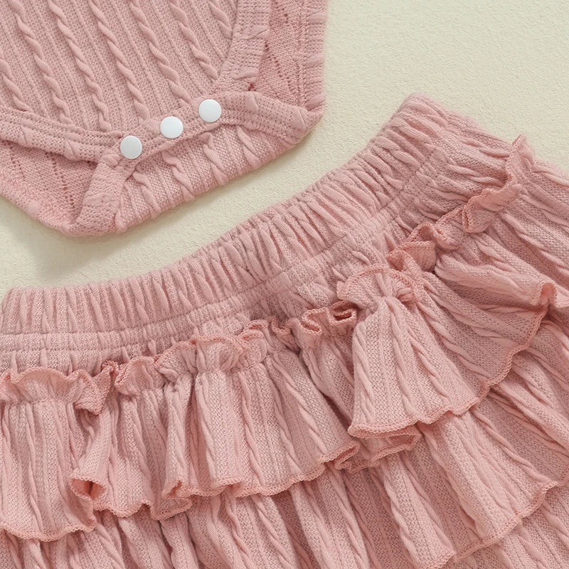 Pudcoco Floral Print 2 Piece Toddler Girls Outfit With Ruffle Pants