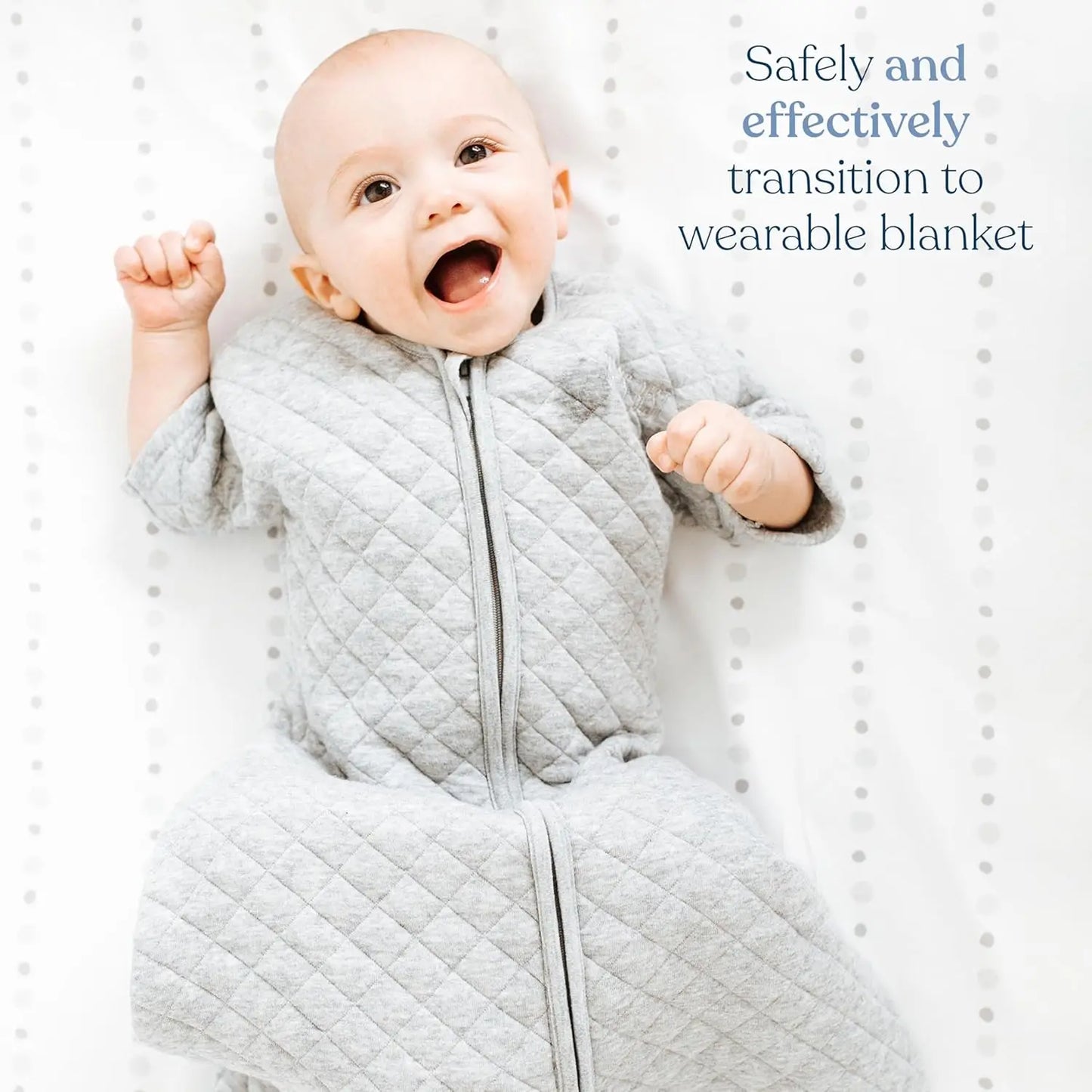 Experience peace of mind with our Cozy Wearable Blanket, a secure, comfortable sleep solution designed to grow with your baby from newborn nights onward.