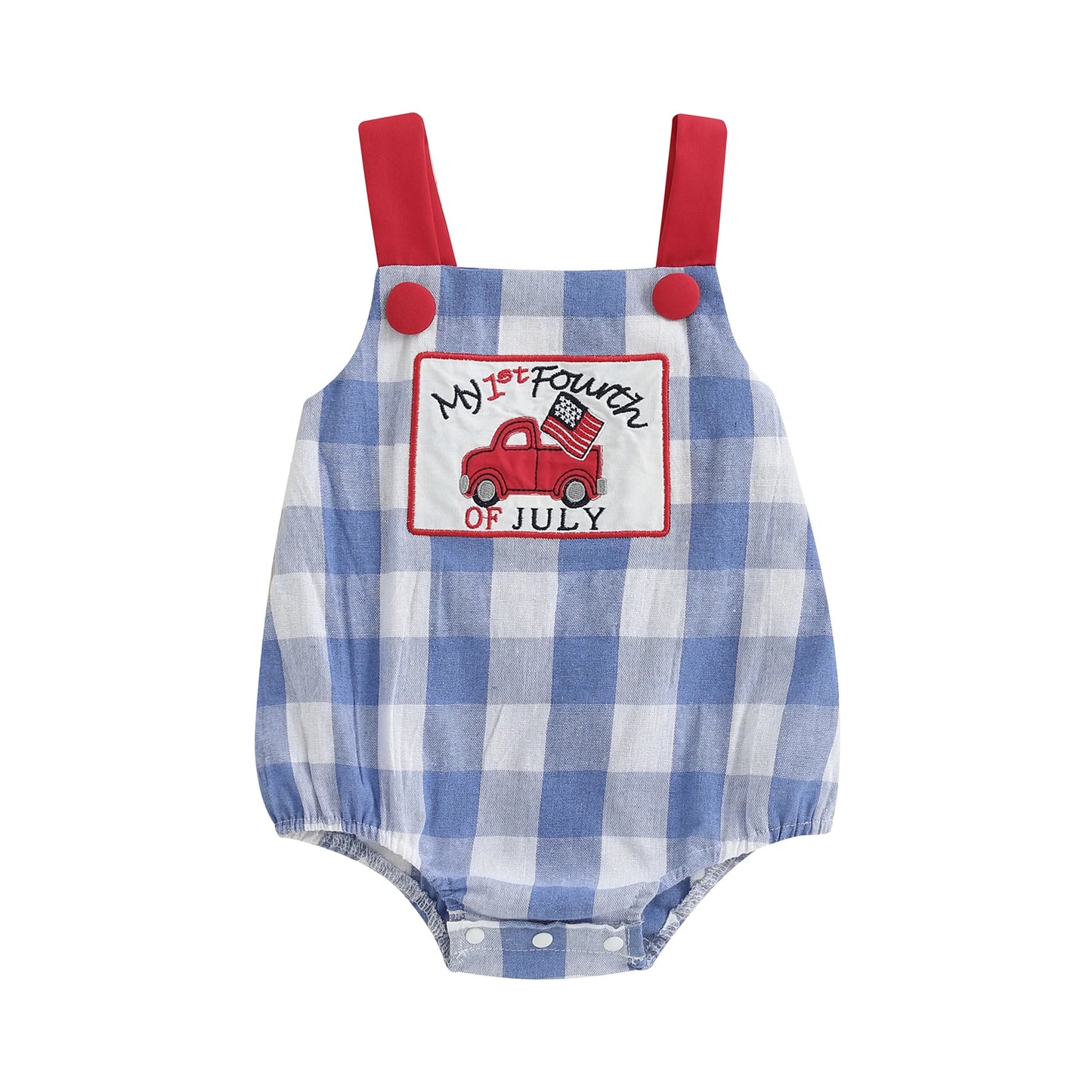 Infant Boys Patriotic Rompers American Flag Jumpsuits