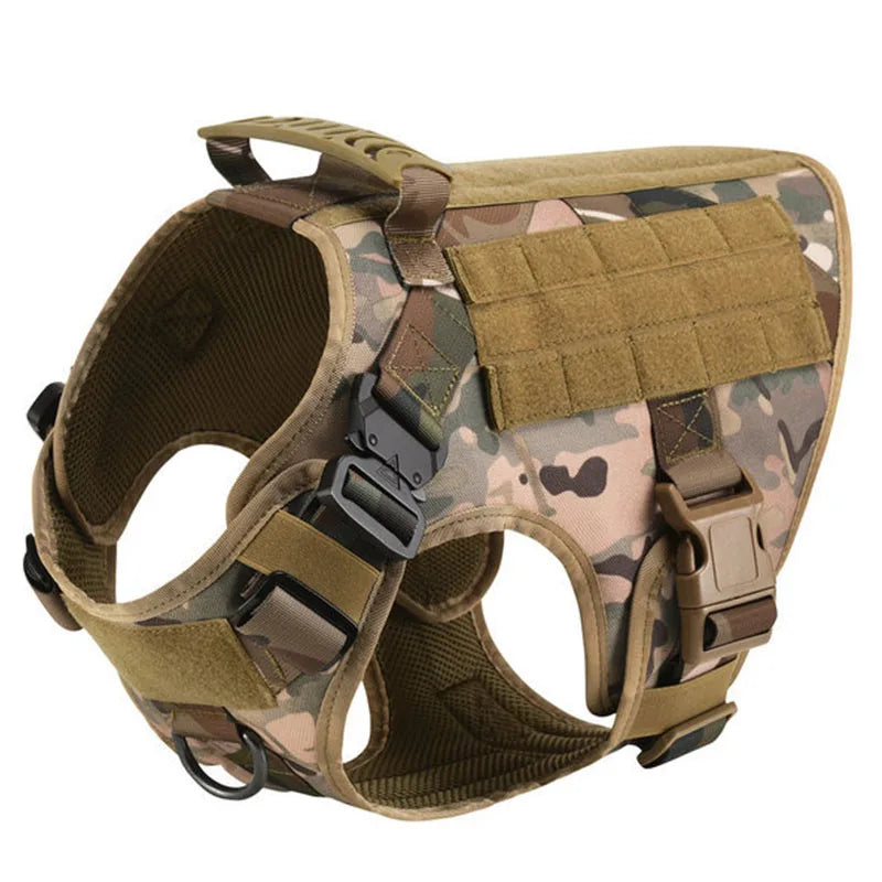 Large Dog Harness and Leash Set for German Shepherd and Malinois Training Walking Vest Collar for Medium and Large Dogs