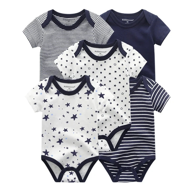 Kiddiezoom Summer 5 Piece Bodysuits deliver cozy, cute comfort for your little one, making every warm-day outfit easy to love and quick to change.