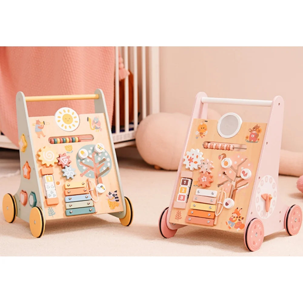 Help little ones take confident first steps with the Robud Wooden Baby Walker, a Montessori-inspired push toy designed to support early walking.