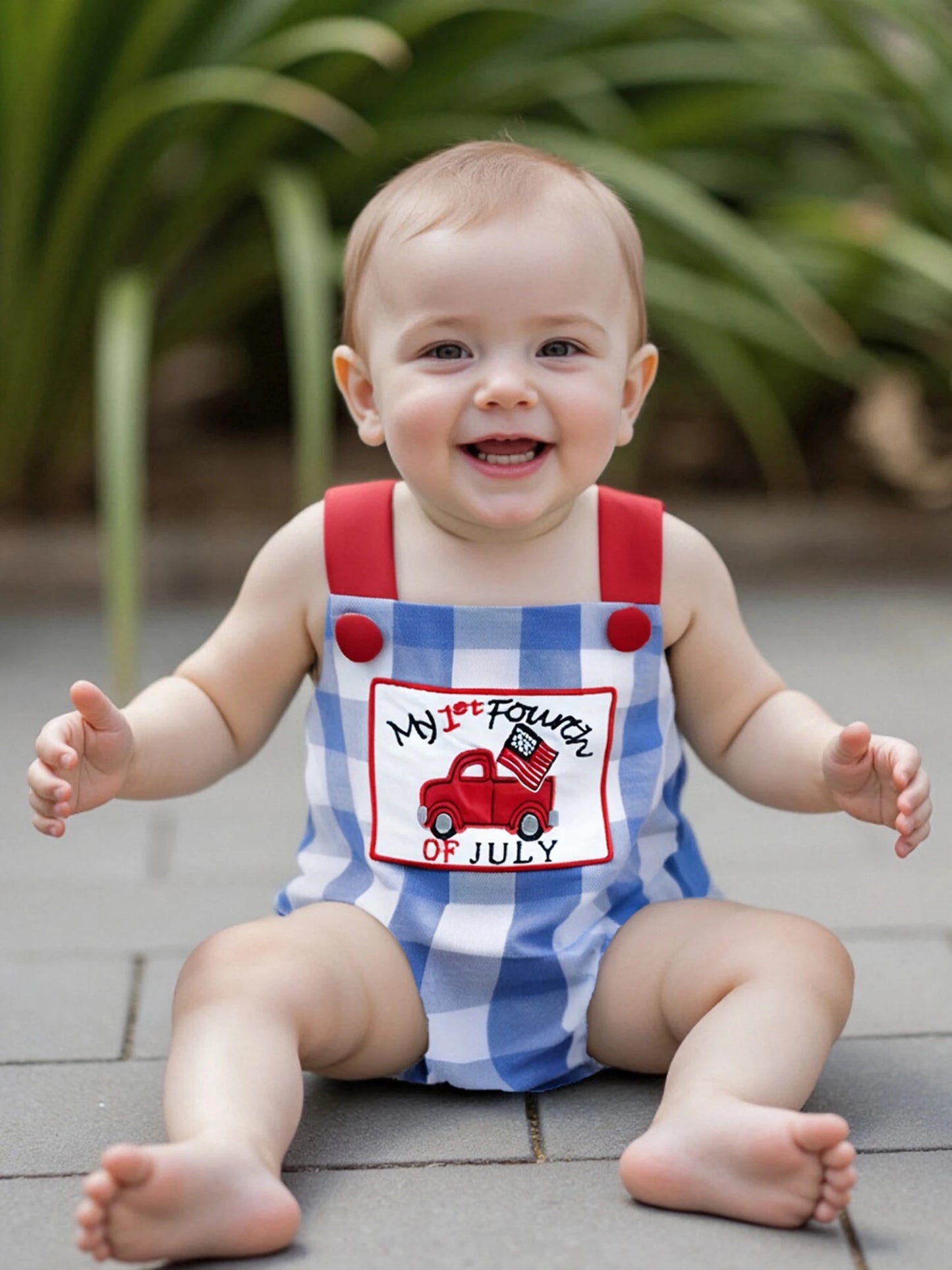 Infant Boys Patriotic Rompers American Flag Jumpsuits