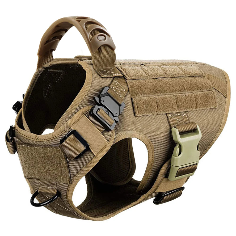 Large Dog Harness and Leash Set for German Shepherd and Malinois Training Walking Vest Collar for Medium and Large Dogs