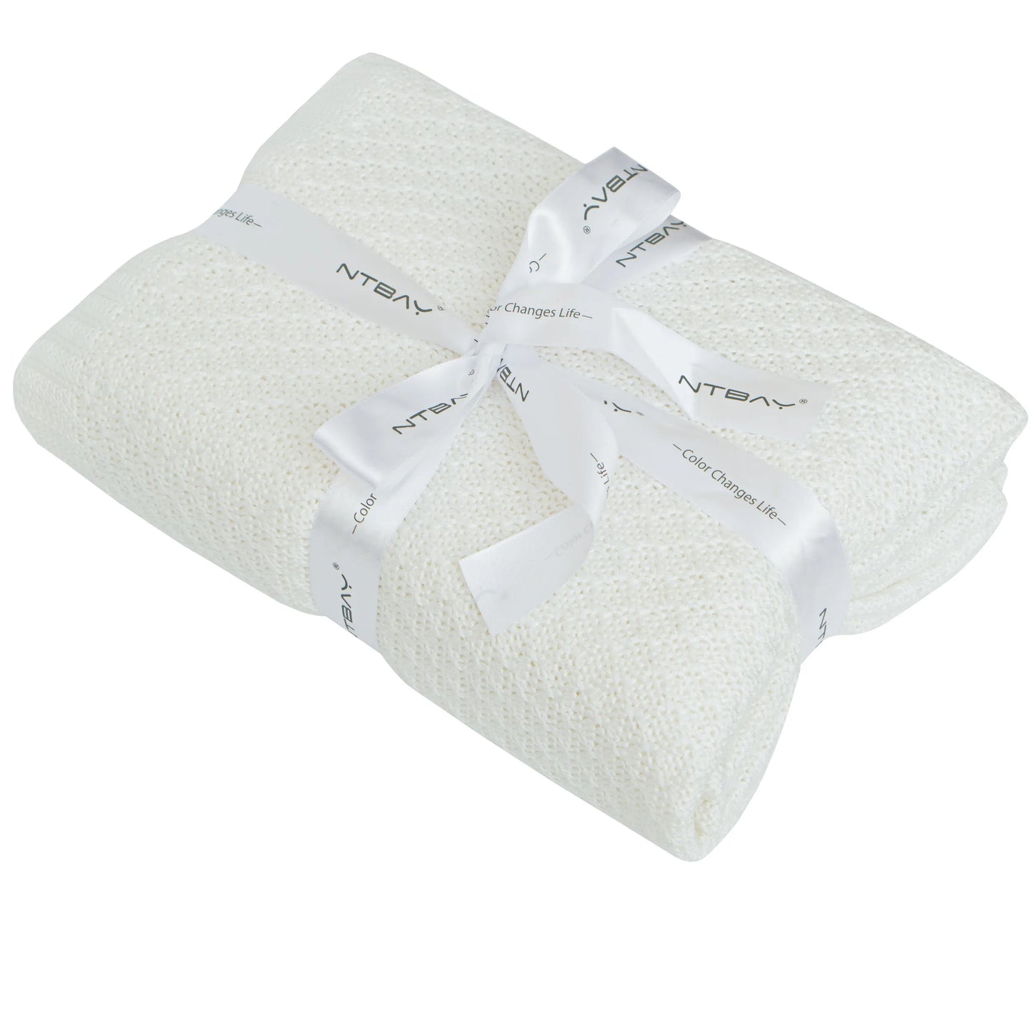 Ntbay Natural Bamboo Cable Knit Toddler Blanket Soft and Cooling Touch Baby Blanket 100 Percent Bamboo Fiber 75 x 100 cm