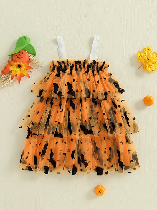 Girls Halloween Witch Costume With Hat Broom Purple