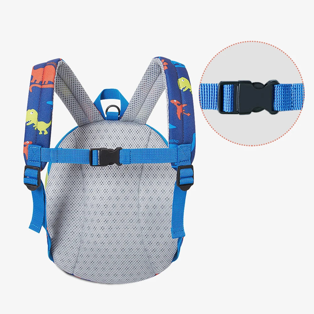 Sunveno Dinosaur Kids Backpack With Safety Harness Lunch Bag Lightweight