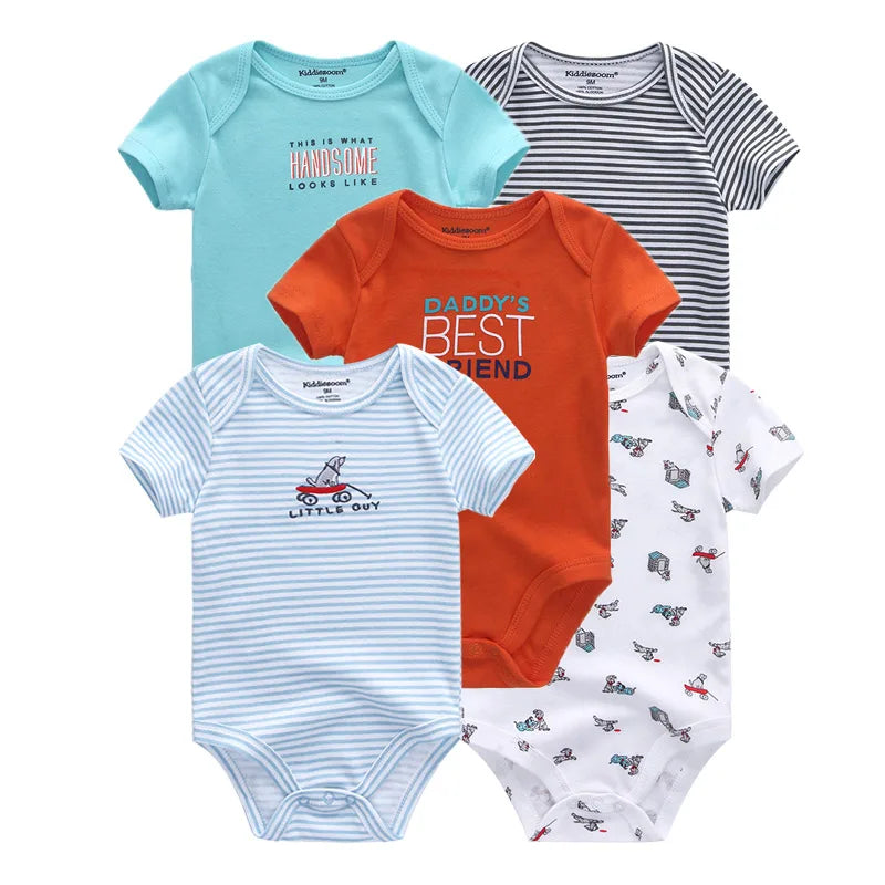 Kiddiezoom Summer 5 Piece Bodysuits deliver cozy, cute comfort for your little one, making every warm-day outfit easy to love and quick to change.