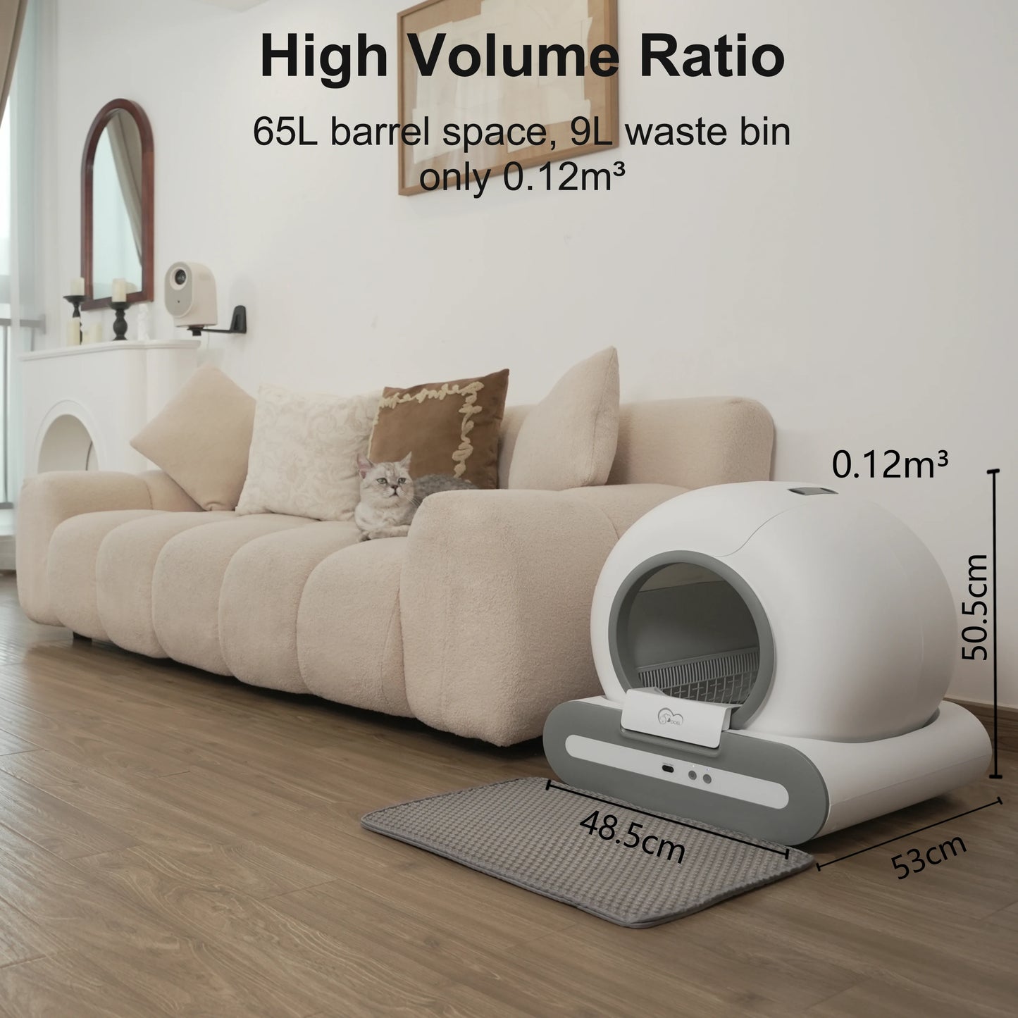 DOEL Auto Self Cleaning Cat Litter Box With App Control