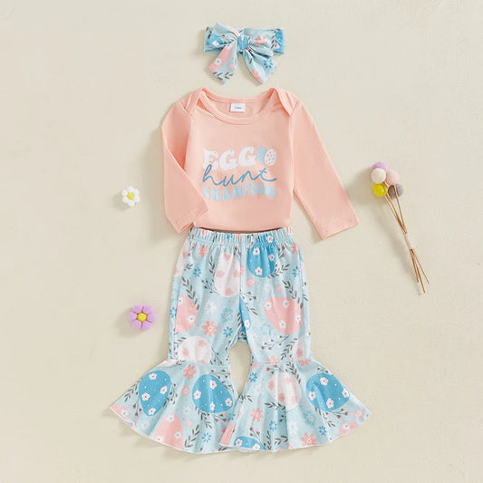 Hop into spring with this adorable Easter outfit designed for comfort and charm, so your little one feels as ready as she looks for egg hunts, family photos, and sunny days.