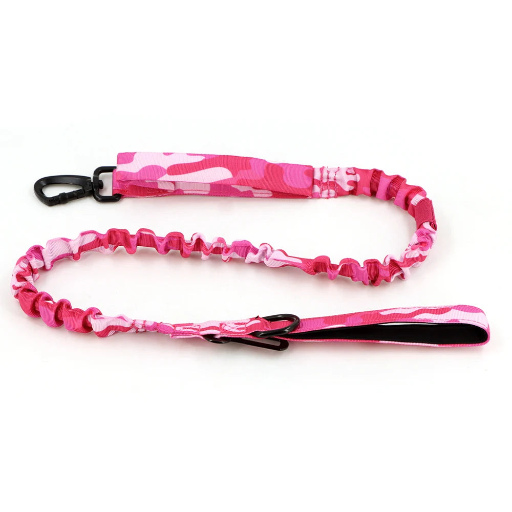 Military Pink Camouflage Dog Harness for Large Medium Dogs Adjustable Tactical Training Vest