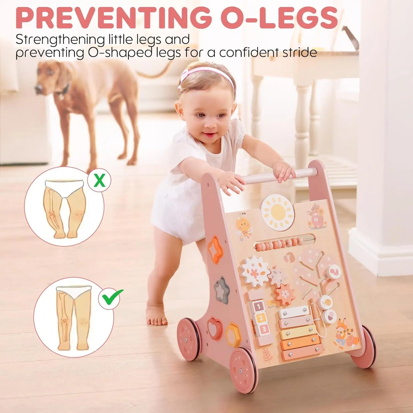Help little ones take confident first steps with the Robud Wooden Baby Walker, a Montessori-inspired push toy designed to support early walking.