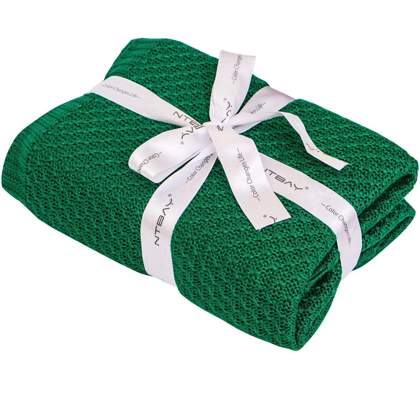 Ntbay Natural Bamboo Cable Knit Toddler Blanket Soft and Cooling Touch Baby Blanket 100 Percent Bamboo Fiber 75 x 100 cm
